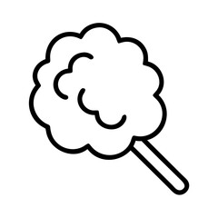 cotton candy icon, cotton candy line art - simple line art of cotton candy, perfect for cotton candy logos and icons and themed design 