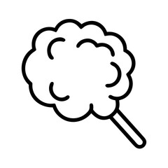 cotton candy icon, cotton candy line art - simple line art of cotton candy, perfect for cotton candy logos and icons and themed design 