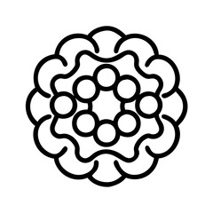 funnel cake icon, funnel cake line art - simple line art of funnel cake, perfect for funnel cake logos and icons and themed design 