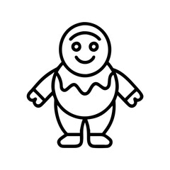 mascot costume icon, mascot costume line art - simple line art of mascot costume, perfect for mascot costume logos and icons and themed design 