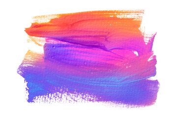 Hand Painted Oil Splash with Modern Colors. Trendy acrylic brush stroke with rainbow colors. Artistic design element for text. Elegant decorative paint