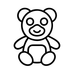 park mascot plush toy icon, park mascot plush toy line art - simple line art of park mascot plush toy, perfect for park mascot plush toy logos and icons and themed design 