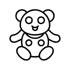 Fototapeta premium park mascot plush toy icon, park mascot plush toy line art - simple line art of park mascot plush toy, perfect for park mascot plush toy logos and icons and themed design 