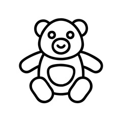 park mascot plush toy icon, park mascot plush toy line art - simple line art of park mascot plush toy, perfect for park mascot plush toy logos and icons and themed design 