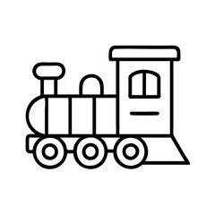 theme park train icon, theme park train line art - simple line art of theme park train, perfect for theme park train logos and icons and themed design 