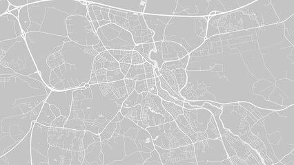 Background Orebro map, Sweden, white and light grey city poster. Vector map with roads and water.