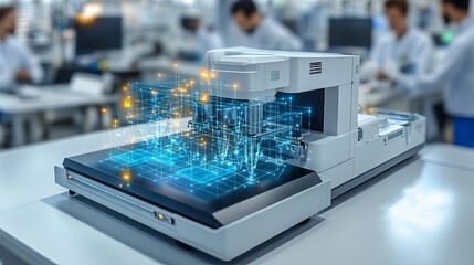 Advanced Medical Laboratory 3D Holographic Scanner modern science     