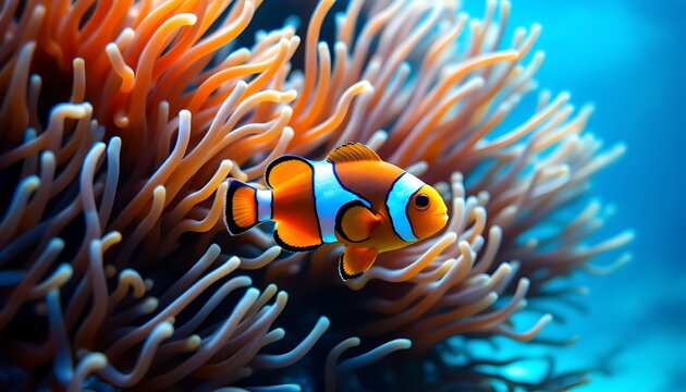 Clownfish in Vibrant Coral Reef