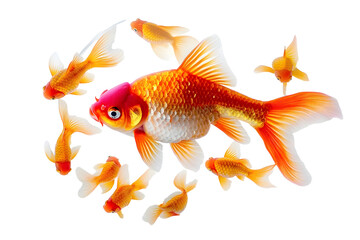 Fototapeta premium goldfish isolated on white