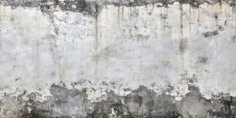 Obraz premium Grey grunge wall texture with distressed appearance featuring peeling layers and ample copy space for design elements and text placement