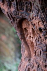 Scream carved into the rock