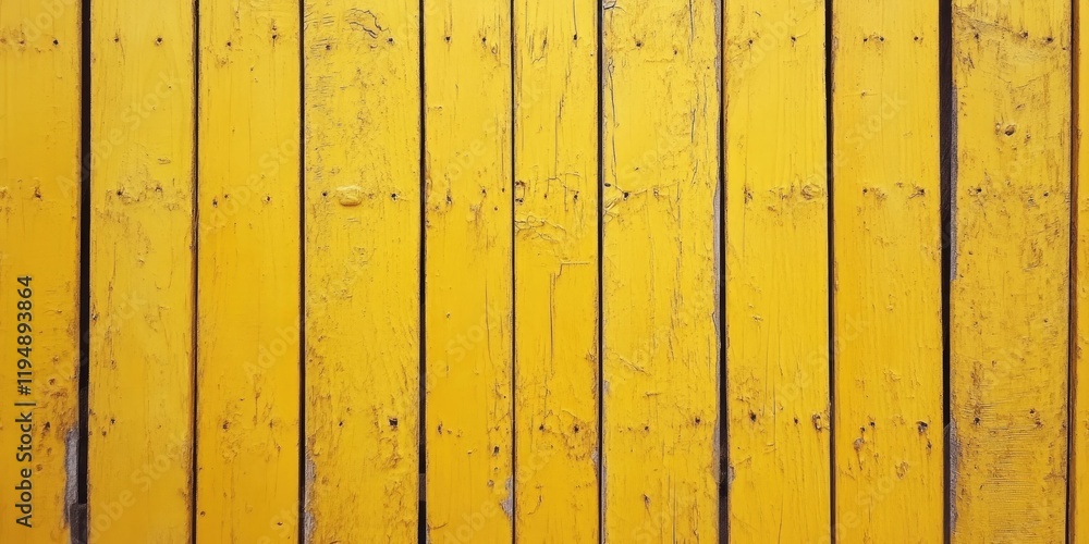 Poster yellow wooden boards background with visible grain and texture providing ample blank space at center