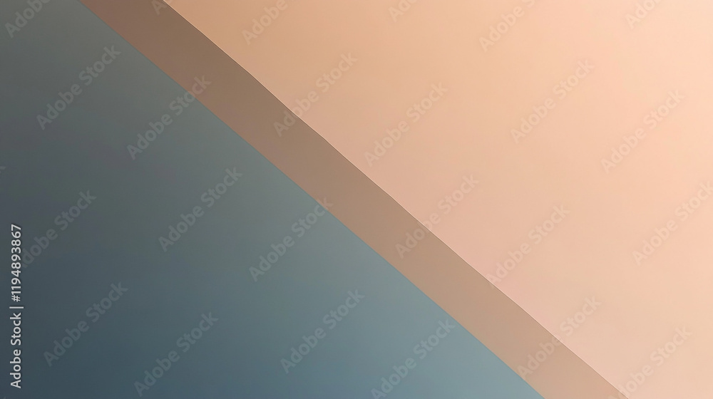 Poster geometric abstraction with soft color gradients in a modern setting
