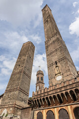 The famous Due Torri of Bologna, Italy