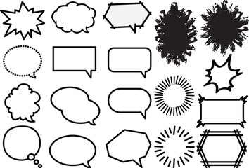 シンプルなふきだしセット