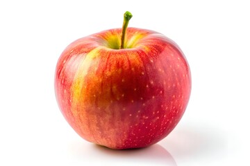 Close-up of a vibrant red and yellow apple.