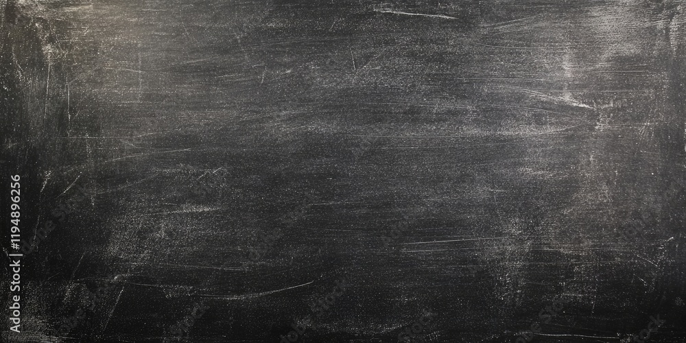 Poster abstract chalkboard texture background with dark black hues and subtle white scratches, ample empty 