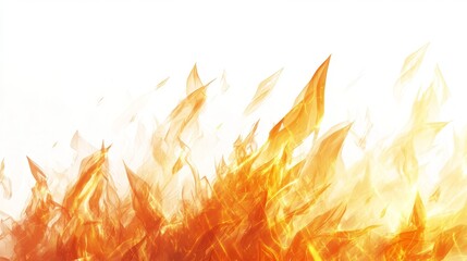 Modern Artistic Depiction of Sharp Edged Flames in Bright Colors