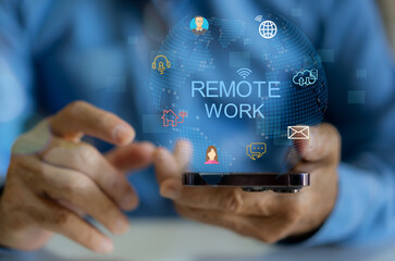 Remote work technology, digital collaboration virtual workspace, work from home tools, cloud solutions, online communication, flexible working, remote office setup digital nomad, productivity tools