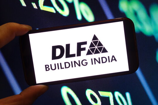 Konskie, Poland - December 25, 2024: DLF company logo displayed on mobile phone