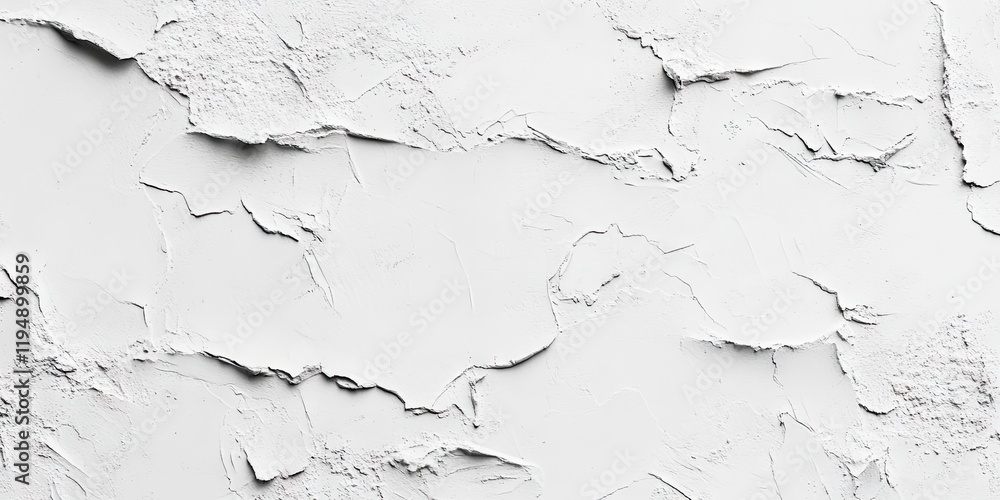 Poster textured white cement surface showcasing cracks and uneven patterns in a minimalist design suitable 