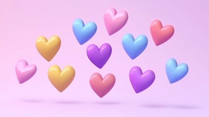 Happy Valentine's Day Creative Love Heart Composition