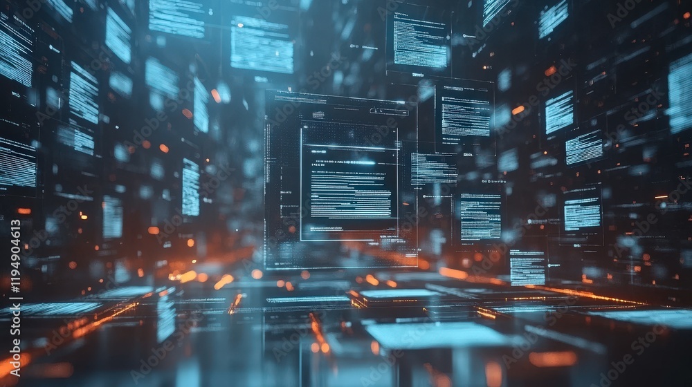 Poster abstract representation of online document approval process using ai technology in a digital space f
