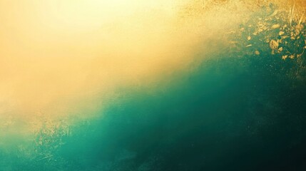 Vibrant teal and gold gradient.