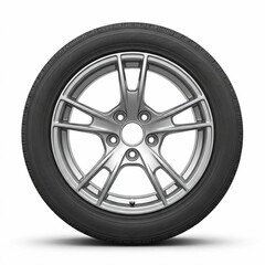 Fototapeta premium Wheel and tire of car and transport new lyre rym white backgrouund.