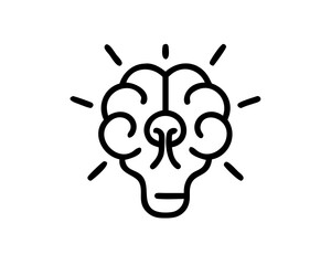 Minimalist Brain Icon for Creativity and Innovation