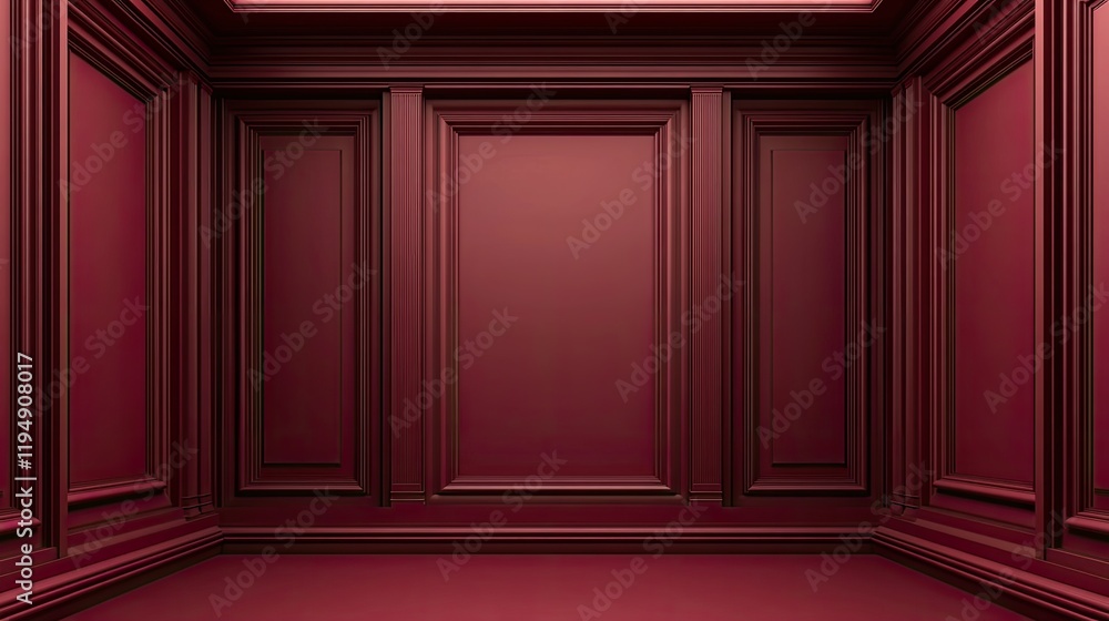 Poster a dark maroon red background with a subtle sheen, creating an elegant and refined space for text or 