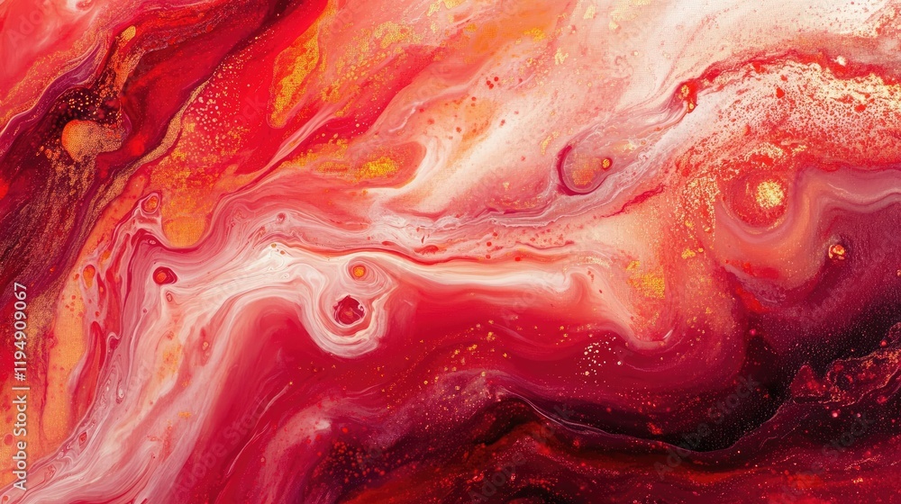 Poster a deep red abstract texture with smooth transitions and vibrant brush strokes, offering a bold and s