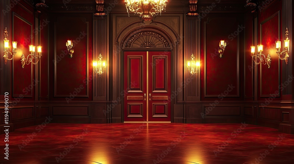 Poster a deep maroon red background with subtle shine, providing a luxurious and professional setting for c