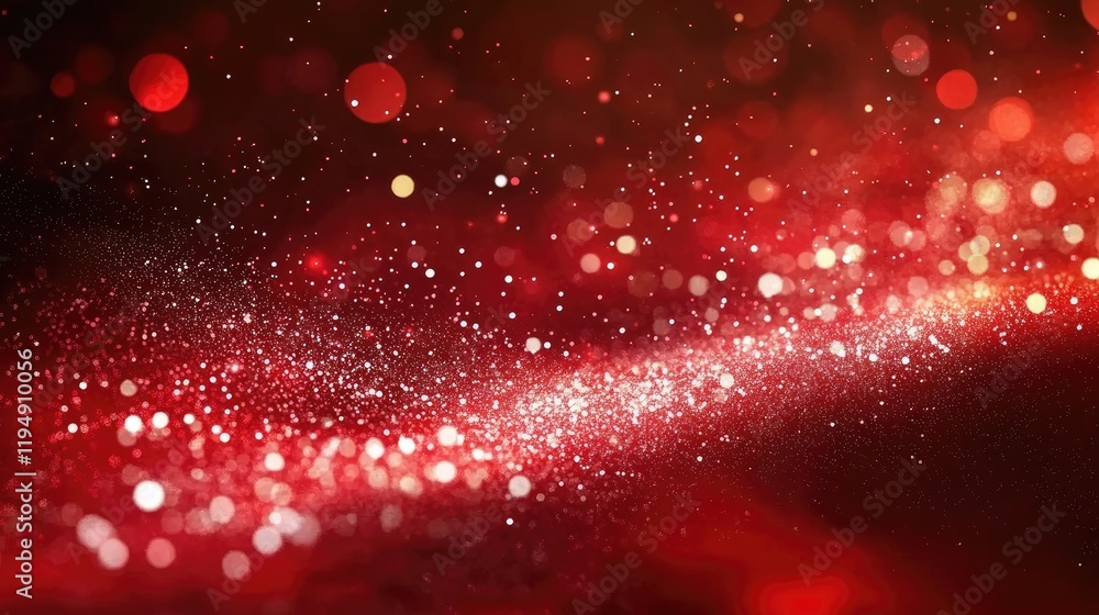 Poster a deep red digital art composition with soft lighting and dynamic textures, offering space for creat