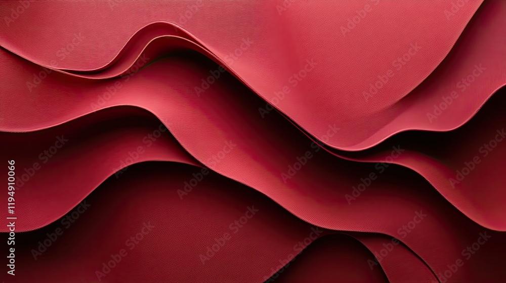 Poster a deep red digital art composition with soft lighting and dynamic textures, offering space for creat