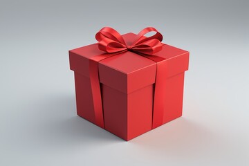 Obraz premium there is a red gift box with a red bow on it