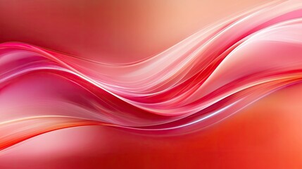 A dynamic red gradient background blending cherry red with soft peach tones diagonally.