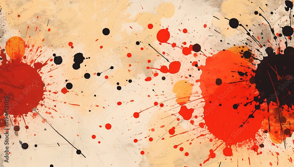 Poster abstract splashes of color: a vibrant abstract art piece, showcasing bold and dynamic splashes of re