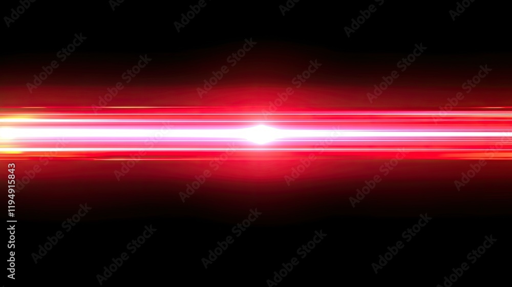 Poster a polished red gradient featuring shimmering light trails and subtle glowing effects.