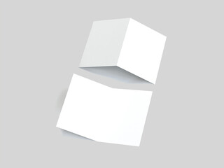 A5 Bifold Brochure Mockup Template Top Left Isolated View.
