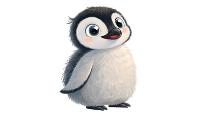 Fototapeta premium cute penguin cartoon isolated on white