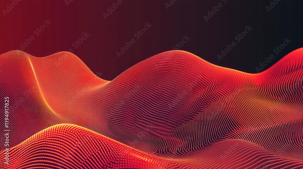 Poster a red digital art background with dynamic geometric shapes and glowing lines, offering a vibrant spa