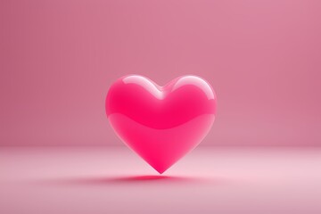 a close up of a pink heart shaped object on a pink surface