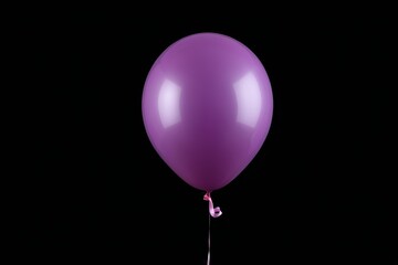 purple balloon with a pink string attached to it