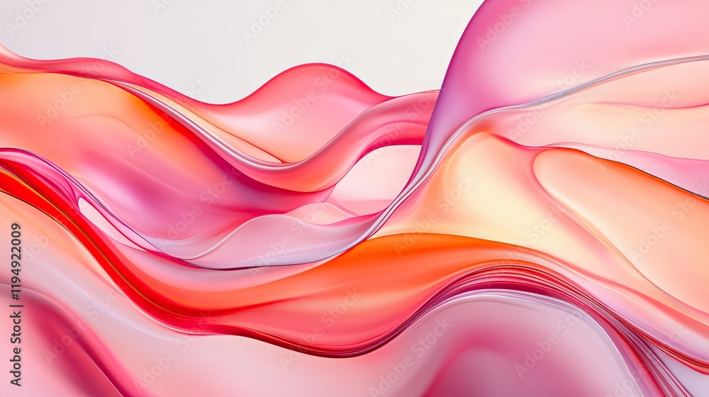 Poster a smooth red abstract art background with flowing gradients, soft curves, and subtle textures, ideal