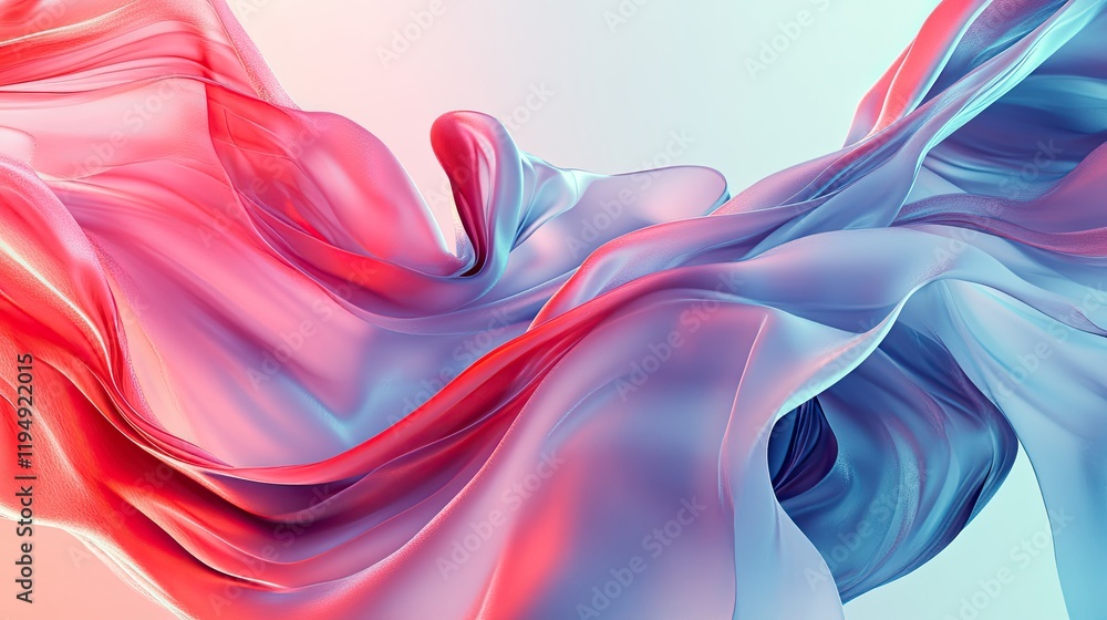 Poster a smooth red abstract art background with flowing gradients, soft curves, and subtle textures, ideal