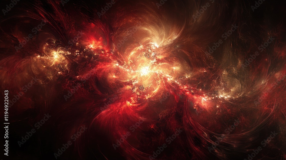 Poster a smooth red digital art backdrop with soft light gradients and dynamic forms, providing a professio