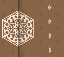 Vector luxury islamic floral mandala background. Can be used for jewelry, beauty and fashion industry. Great for logo, monogram, invitation, flyer, menu, brochure, postcard, background. Asian ornament