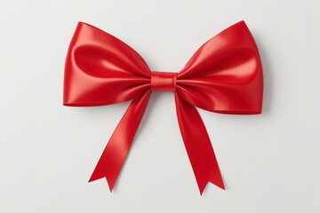 Fototapeta premium a close up of a red bow on a white surface