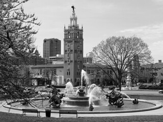 Kansas City Missouri Giralda Tower and Fountain